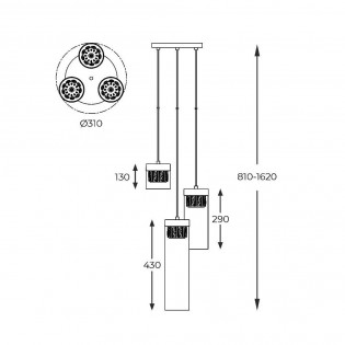Pendant lamp Gem (3 lights)