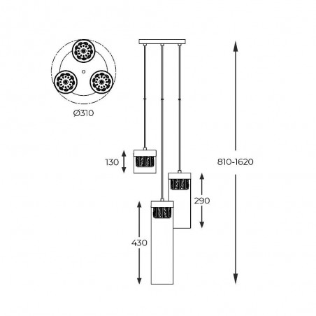 Pendant lamp Gem (3 lights)