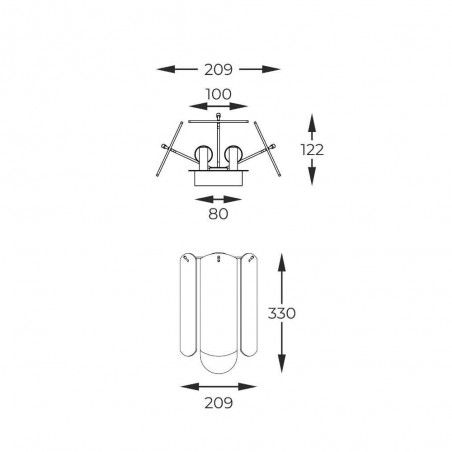 Wall lamp Nira (2 lights)