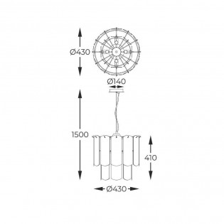 Pendant lamp Nira (8 lights)
