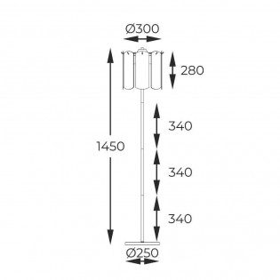 Floor lamp Nira (3 lights)