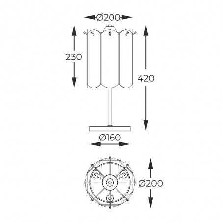Table lamp Nira (3 lights)