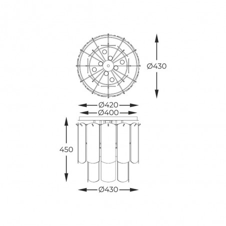 Flush light Nira (8 lights)