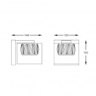 Aplique de pared LED Gem (5W)