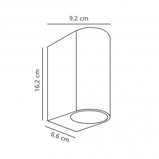 Aplique de pared de exterior Dion (2 luces)