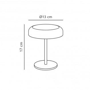 Lámpara de mesa portátil solar LED Elmer (2W)