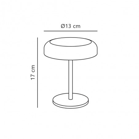 Lámpara de mesa portátil solar LED Elmer (2W)