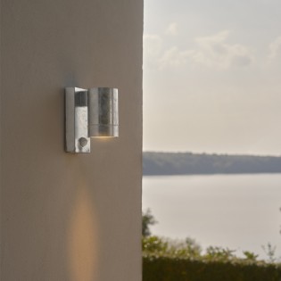 Outdoor LED wall lamp Tin Maxi Sensor Galvanised