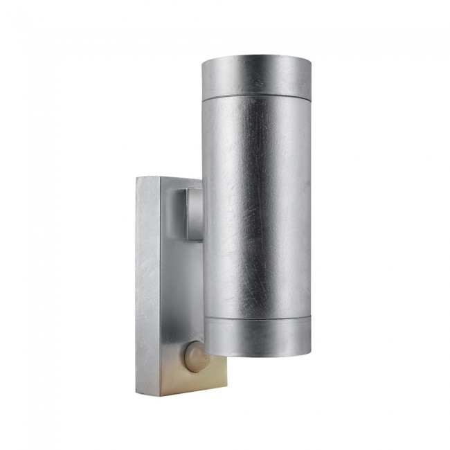 Outdoor LED wall lamp Tin Maxi Sensor Galvanised (2 lights)