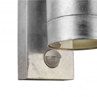 Outdoor LED wall lamp Tin Maxi Sensor Galvanised (2 lights)
