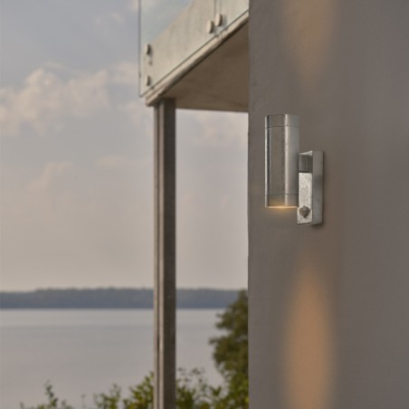 Outdoor LED wall lamp Tin Maxi Sensor Galvanised (2 lights)