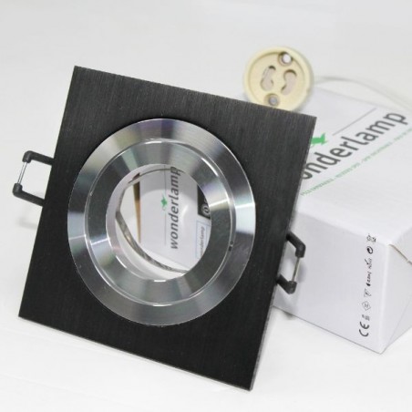 CLASSIC quadratischer Einbaustrahler schwarz. Wonderlamp