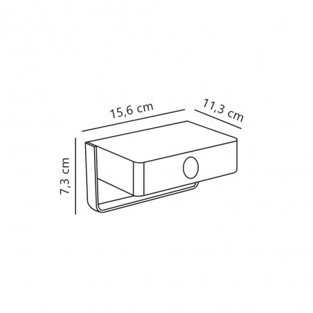 LED wall lamp with motion sensor Saulio Solar (4.5W)