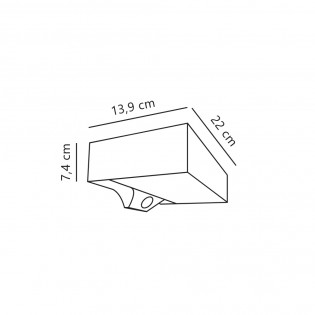 LED wall lamp with motion sensor Monay Square (5W)