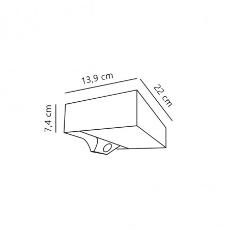 LED wall lamp with motion sensor Monay Square (5W)