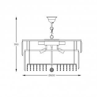 Pendant lamp Camille (16 Lights)