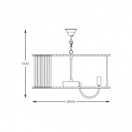 Pendant lamp Paris (10 Lights)