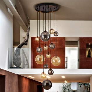 Pendant Lamp Dark (14 lights)
