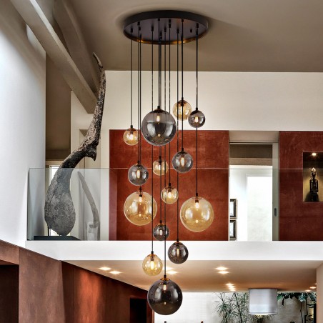 Pendant Lamp Dark (14 lights)