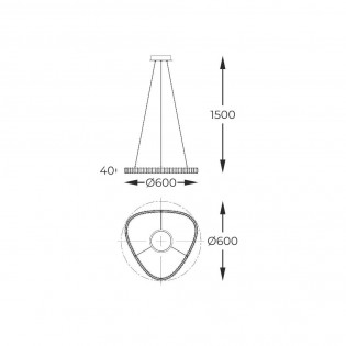 Lámpara colgante LED Athesa CCT (25W)