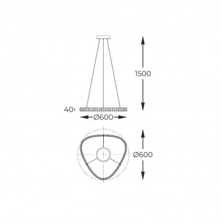 Lámpara colgante LED Athesa CCT (25W)