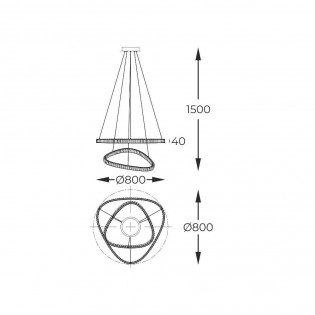 Pendant lamp LED Athesa CCT (36W)