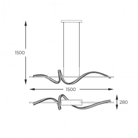 Lámpara colgante LED Athesa CCT (24,5W)