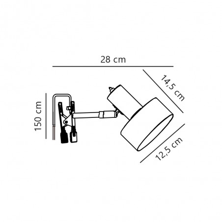 Lamp with clamp Matis