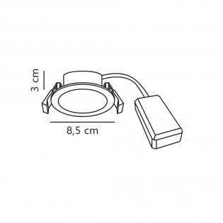 3-Kit Recessed LED downlight for bathrooms Olea (4.4W)