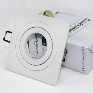 Quadratischer weißer Einbaustrahler CLASSIC. Wonderlamp