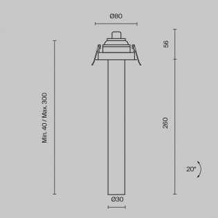 Foco de techo empotrable LED Focus T II (7W)