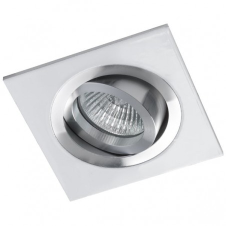 Quadratischer Einbaustrahler CLASSIC aus weißem Aluminium. Wonderlamp