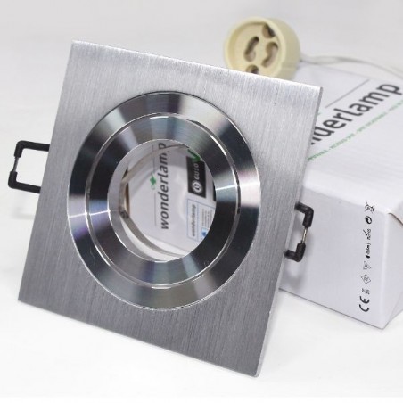 Foco empotrable Classic Cuadrado Aluminio