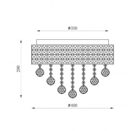 Flush light Capri (6 Lights)