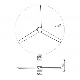 Ventilador de techo LED Up Down (45W)