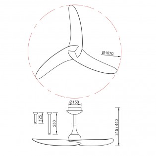 Ventilador de techo Ipanema III