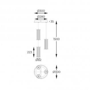 Lámpara colgante LED Cally CCT (23W)
