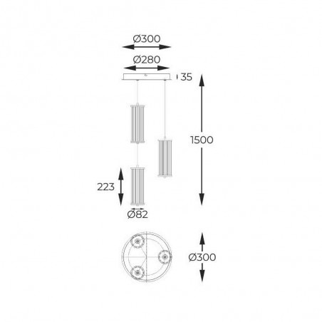 Pendant lamp LED Cally CCT (23W)