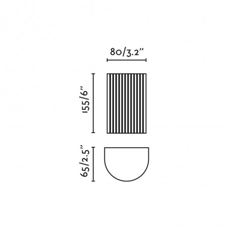 Wall Lamp Sole Ribbed (2 lights)