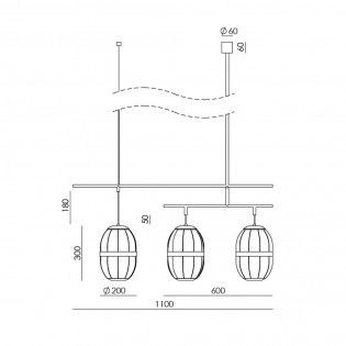 Pendant Lamp Pull (3 lights)