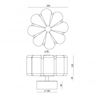 Aplique de pared Flow