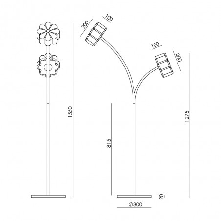 Floor Lamp Flow (2 lights)