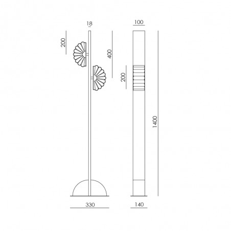 Floor Lamp Gina (2 lights)