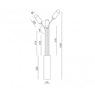 LED Floor Lamp Lari Dim (3x9W)