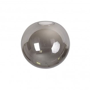 Replacement spherical glass shade graphite 14cm.