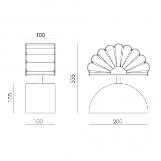 Lámpara de mesa Gina