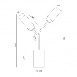 LED Table Lamp Lari (2x9W)