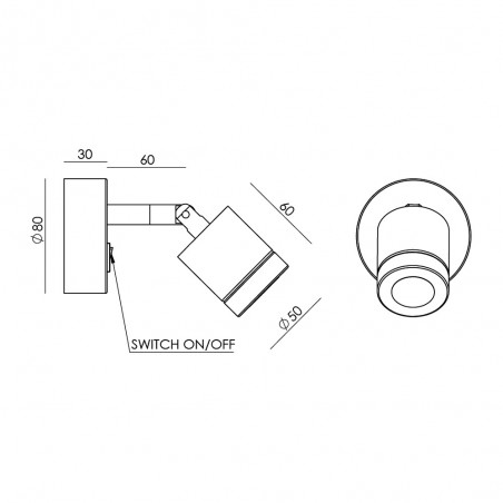 Aplique de pared LED Tea (3W)