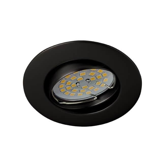 BASIC runder schwarzer schwenkbarer Einbaustrahler. Wonderlamp