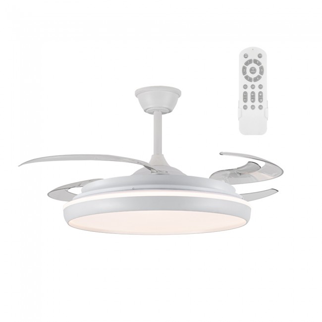 Ventilador LED con aspas retráctiles Michu CCT Dim (80W)